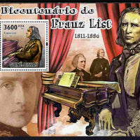 Guinea - Bissau 2011 Bicentenary of Birth of Franz Liszt perf s/sheet unmounted mint Michel BL 914
