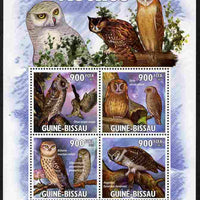 Guinea - Bissau 2011 Owls perf sheetlet containing 4 values unmounted mint Michel 5293-96