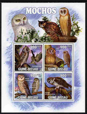 Guinea - Bissau 2011 Owls perf sheetlet containing 4 values unmounted mint Michel 5293-96