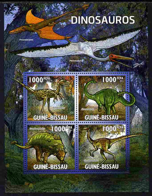 Guinea - Bissau 2011 Dinosaurs perf sheetlet containing 4 values unmounted mint Michel 5333-36