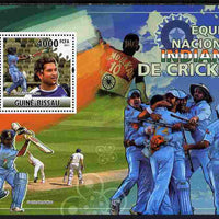 Guinea - Bissau 2011 Indian National Cricket Team perf s/sheet unmounted mint Michel BL 919
