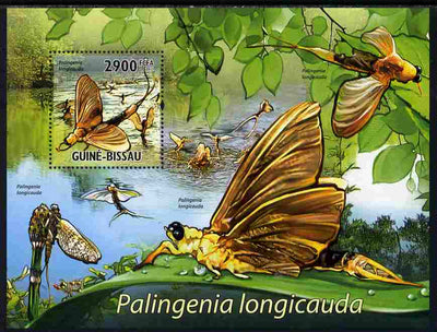 Guinea - Bissau 2011 Insects - Palinenia longicauda (Tisza Mayfly) perf s/sheet unmounted mint Michel BL 917