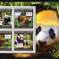 Guinea - Conakry 2011 Pandas perf sheetlet containing 4 values unmounted mint
