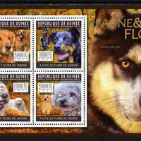 Guinea - Conakry 2011 Dogs perf sheetlet containing 4 values unmounted mint