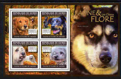 Guinea - Conakry 2011 Dogs perf sheetlet containing 4 values unmounted mint