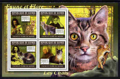Guinea - Conakry 2011 Domestic Cats perf sheetlet containing 4 values unmounted mint