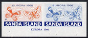 Sanda Island 1966 Europa imperf m/sheet (Butterflies) unmounted mint