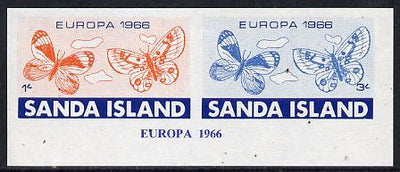 Sanda Island 1966 Europa imperf m/sheet (Butterflies) unmounted mint