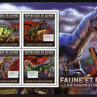 Guinea - Conakry 2011 Dinosaurs perf sheetlet containing 4 values unmounted mint