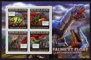 Guinea - Conakry 2011 Dinosaurs perf sheetlet containing 4 values unmounted mint