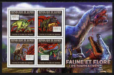 Guinea - Conakry 2011 Dinosaurs perf sheetlet containing 4 values unmounted mint