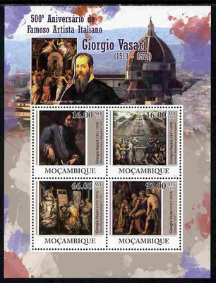 Mozambique 2011 Fifth Birth Centenary of Giorgio Vasari perf sheetlet containing 4 values unmounted mint Michel 4474-77