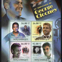 Mozambique 2011 50th Birth Anniversary of George Clooney perf sheetlet containing 4 values unmounted mint Michel 4519-22