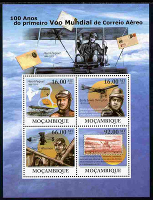 Mozambique 2011 Centenary of First World Air Mail perf sheetlet containing 4 values unmounted mint Michel 4499-4502