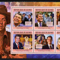 Guinea - Conakry 2011 Birth Centenary of Ronald Reagan perf sheetlet containing 6 values unmounted mint