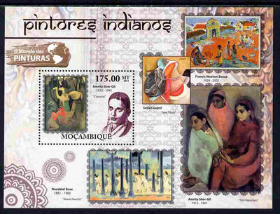 Mozambique 2011 Indian Paintings perf s/sheet unmounted mint