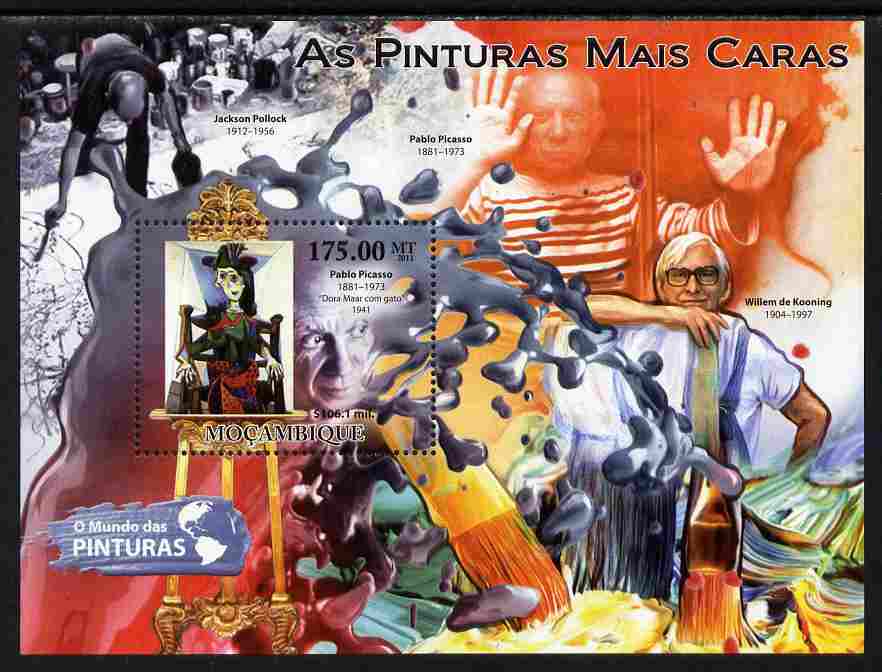 Mozambique 2011 Most Expensive Paintings perf s/sheet unmounted mint