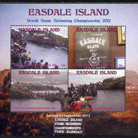 Easdale 2011 World Stone Skimming Championships perf sheetlet containing 4 values unmounted mint