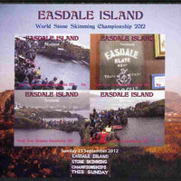 Easdale 2011 World Stone Skimming Championships imperf sheetlet containing 4 values unmounted mint