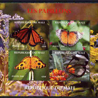 Mali 2011 Butterflies #1 perf sheetlet containing 4 values unmounted mint. Note this item is privately produced and is offered purely on its thematic appeal