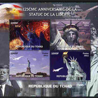Chad 2011 Statue of Liberty perf sheetlet containing 4 values unmounted mint. Note this item is privately produced and is offered purely on its thematic appeal