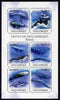 Mozambique 2011 Whales perf sheetlet containing 6 octagonal shaped values unmounted mint