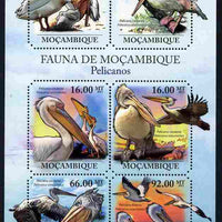 Mozambique 2011 Pelicans perf sheetlet containing 6 octagonal shaped values unmounted mint