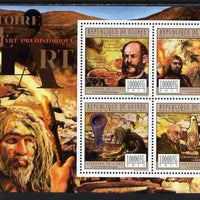 Guinea - Conakry 2011 History of Art - Prehistoric perf sheetlet containing 4 values unmounted mint