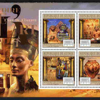 Guinea - Conakry 2011 History of Art - Egyptian Art perf sheetlet containing 4 values unmounted mint