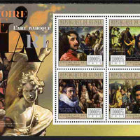 Guinea - Conakry 2011 History of Art - Baroque Art perf sheetlet containing 4 values unmounted mint