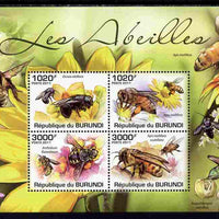 Burundi 2011 Bees perf sheetlet containing 4 values unmounted mint