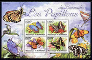 Burundi 2011 Butterflis perf sheetlet containing 4 values unmounted mint