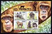 Burundi 2011 Primates perf sheetlet containing 4 values unmounted mint
