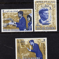 Ras Al Khaima 1965 Kennedy set of 3 unmounted mint (Mi 9-11A)