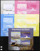 Chad 2011 Ships & Lighthouses sheetlet containing 4 values - the set of 5 imperf progressive proofs comprising the 4 individual colours plus all 4-colour composite, unmounted mint.
