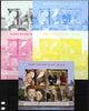 Mali 2011 Royal Visit - William & Kate Visit to Denmark #2 sheetlet containing 4 values - the set of 5 imperf progressive proofs comprising the 4 individual colours plus all 4-colour composite, unmounted mint