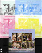 Mali 2011 Royal Visit - William & Kate Visit to Denmark #2 sheetlet containing 4 values - the set of 5 imperf progressive proofs comprising the 4 individual colours plus all 4-colour composite, unmounted mint