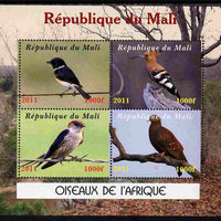Mali 2011 Birds of Africa perf sheetlet containing 4 values unmounted mint. Note this item is privately produced and is offered purely on its thematic appeal