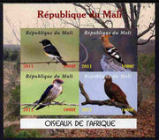 Mali 2011 Birds of Africa imperf sheetlet containing 4 values unmounted mint. Note this item is privately produced and is offered purely on its thematic appeal, it has no postal validity