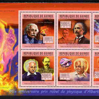 Guinea - Conakry 2011 Albert Einstein - 90th Anniversary of receiving Nobel Prize for Physics perf sheetlet containing 6 values unmounted mint Michel 8439-44