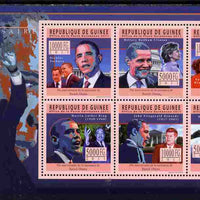 Guinea - Conakry 2011 50th Birth Anniversary of Barack Obama perf sheetlet containing 6 values unmounted mint Michel 8488-93