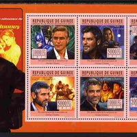 Guinea - Conakry 2011 50th Birth Anniversary of George Clooney perf sheetlet containing 6 values unmounted mint Michel 8481-86
