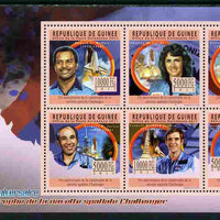 Guinea - Conakry 2011 25th Anniversary of Challenger Space Shuttle Disaster perf sheetlet containing 6 values unmounted mint Michel 8495-8500