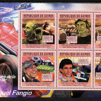 Guinea - Conakry 2011 Birth Centenary of Juan Manuel Fangio perf sheetlet containing 6 values unmounted mint Michel 8418-23