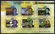 Mozambique 2011 Paintings by Salvador Dali perf sheetlet containing six octagonal shaped values unmounted mint