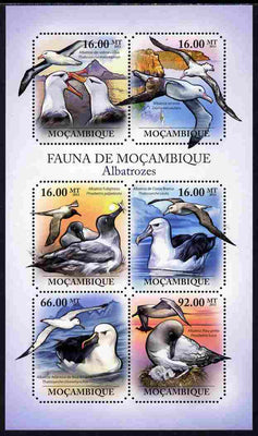 Mozambique 2011 Albatros perf sheetlet containing six octagonal shaped values unmounted mint