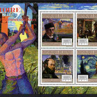 Guinea - Conakry 2011 History of Art - Post-Impressionist Art perf sheetlet containing 4 values unmounted mint