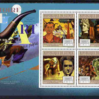 Guinea - Conakry 2011 History of Art - Surrealist Art perf sheetlet containing 4 values unmounted mint