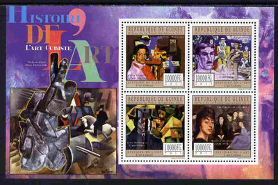 Guinea - Conakry 2011 History of Art - Cubist Art perf sheetlet containing 4 values unmounted mint