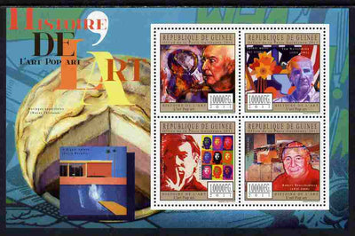 Guinea - Conakry 2011 History of Art - Pop Art perf sheetlet containing 4 values unmounted mint